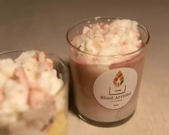 Leather Creations XK Aromatic Soy Candle in Jar with Caramel Scent