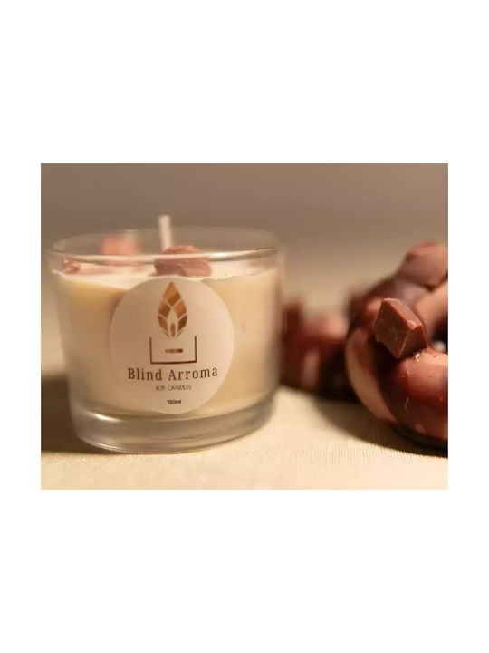 Dc-3004 Scented Soy Candle Lemon Mousse Chocolate Biscuit Jar 150ml White