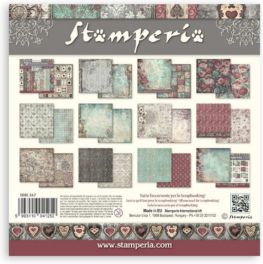 Scrapbooking Papers 10pcs 30.5×30.5cm Stamperia Master Magic Backgrounds