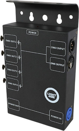 Light4me Xsplit 4 DMX Signal Distributor Splitter 4-Channel Mounting Bracket DMX Splitter 1 x 4