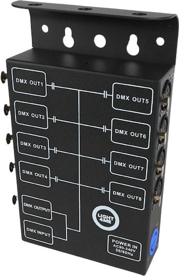 Light4me Xsplit 8 Dmx Signal Distributor Splitter 8-channel Mounting Bracket Dmx Splitter 1 X 8