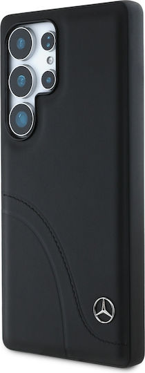 Mercedes-Benz Umschlag Rückseite Leder Schwarz (Galaxy S25 Ultra,Samsung S25 Ultra)