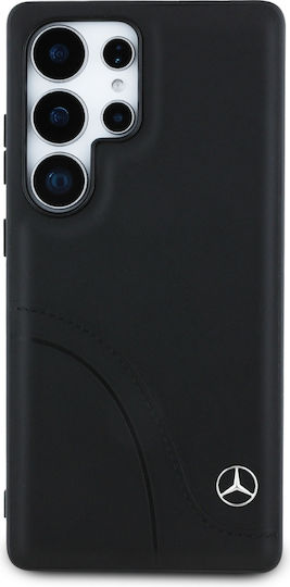 Mercedes-Benz Umschlag Rückseite Leder Schwarz (Galaxy S25 Ultra,Samsung S25 Ultra)