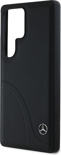 Mercedes-Benz Umschlag Rückseite Leder Schwarz (Galaxy S25 Ultra,Samsung S25 Ultra)