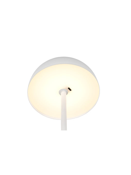 Trio Lighting Μεταλλικό Πορτατίφ LED με Λευκό Καπέλο και Βάση