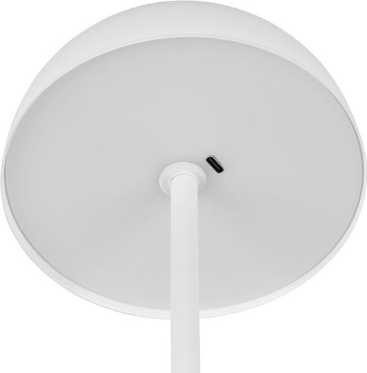 Trio Lighting Metal Table Lamp LED with White Shade and Base