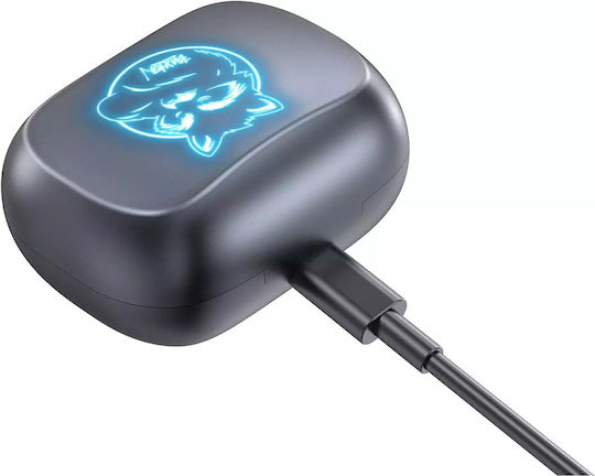 Buxton BTW8200 Raccoon In-ear Bluetooth Handsfree Ακουστικά με Αντοχή στον Ιδρώτα και Θήκη Φόρτισης Μαύρα