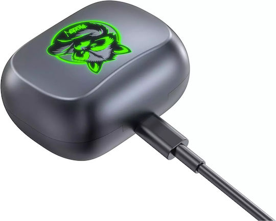 Buxton BTW8200 Raccoon In-ear Bluetooth Handsfree Ακουστικά με Αντοχή στον Ιδρώτα και Θήκη Φόρτισης Μαύρα