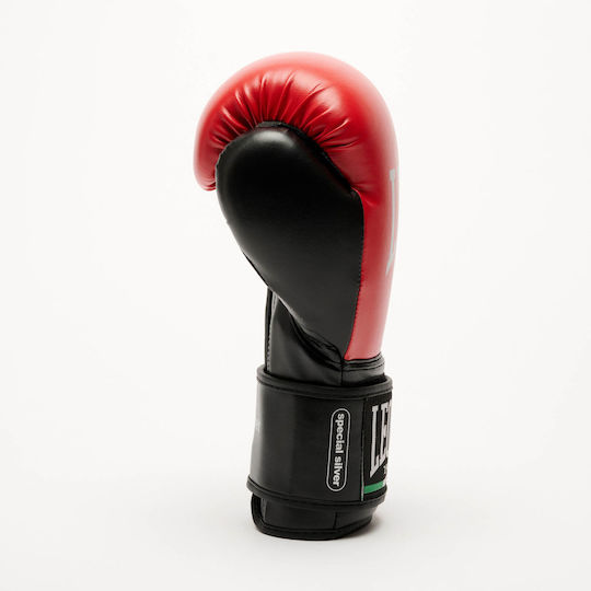 Leone 1947 Kids Boxing Gloves made of Synthetic Leather for Match Red