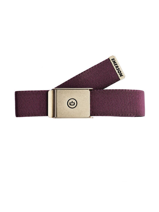 Elastic Men's Belt Fabric Webbing Belt Burgundy