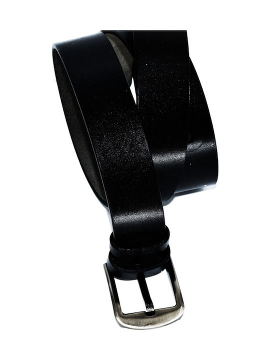Breit Herren Gürtel Leder Schwarz