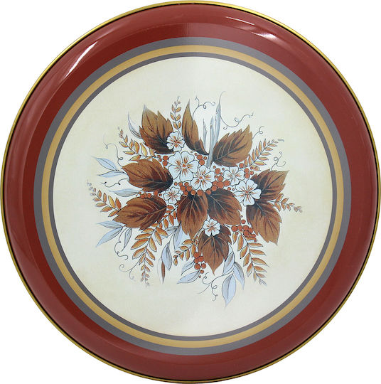 Stove Covers Protective Set of 4 Pcs Φ24.5 Φ20.5 Φ17.5 Φ10.5 cm Design Brown Flowers Keskor 30920