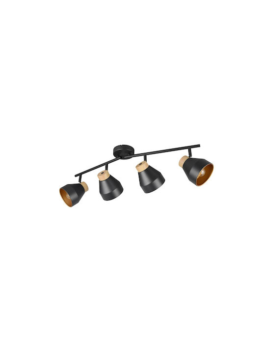 Trio Lighting Spot mit 4 Lichtern in Schwarz Farbe