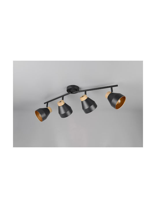 Trio Lighting Spot mit 4 Lichtern in Schwarz Farbe