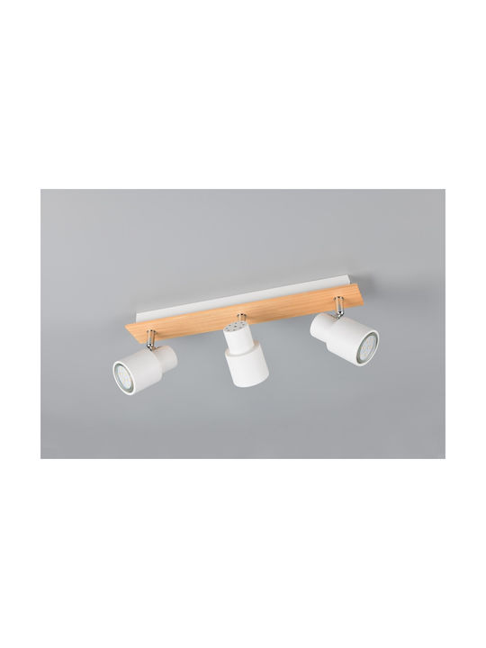 Trio Lighting Τριπλό Σποτ με Ντουί GU10 σε Λευκό Χρώμα
