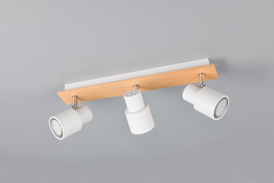 Trio Lighting Triplu Spot cu Soclu GU10 în Culoare Alb