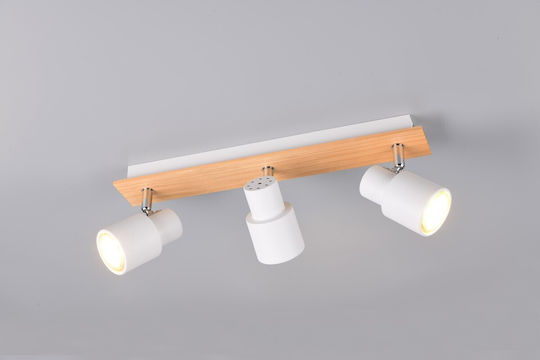 Trio Lighting Triplu Spot cu Soclu GU10 în Culoare Alb