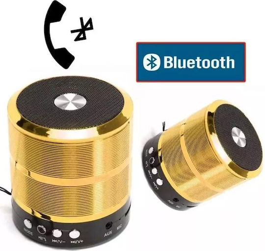Metal body Ηχείο Bluetooth με Ραδιόφωνο Χρυσό