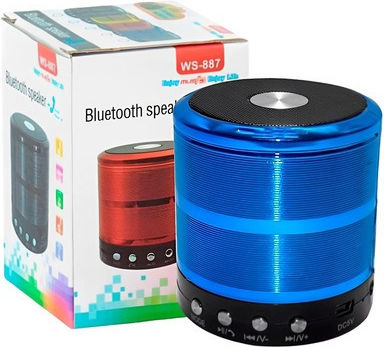 Metal body Bluetooth-Lautsprecher 3W mit Radio und Akkulaufzeit bis zu 2 Stunden Blau