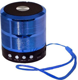 Metal body Bluetooth-Lautsprecher 3W mit Radio und Akkulaufzeit bis zu 2 Stunden Blau