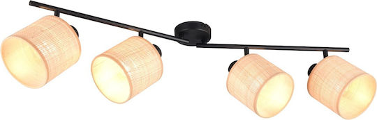 Trio Lighting Spot mit 4 Lichtern in Schwarz Farbe