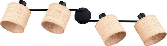Trio Lighting Spot mit 4 Lichtern in Schwarz Farbe
