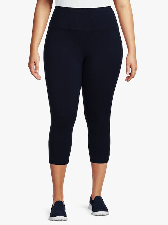 Damen Leggings Hohe Taille Schwarz Training Σύσφιξης Capri