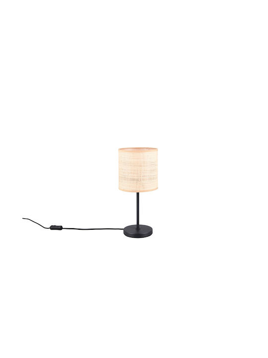 Trio Lighting Μεταλλικό Πορτατίφ με Μπεζ Καπέλο και Μαύρη Βάση