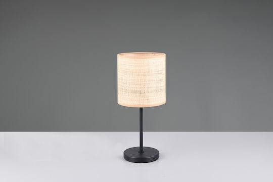 Trio Lighting Μεταλλικό Πορτατίφ με Μπεζ Καπέλο και Μαύρη Βάση