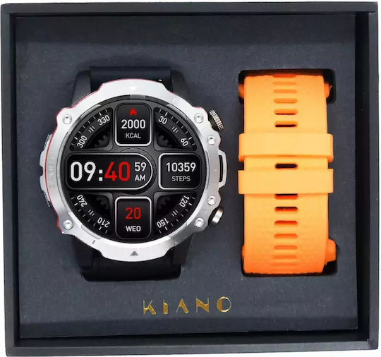 Kiano Watch Sport 49мм с Пулсомер (Сребрист)