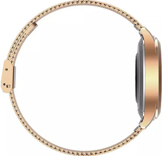 MaxCom FW44 2 Stainless Steel 46mm Smartwatch με SIM και Παλμογράφο (Χρυσό)