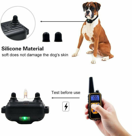 Wellturn Rechargeable Waterproof Dog Training Shock Collar with Range 800m