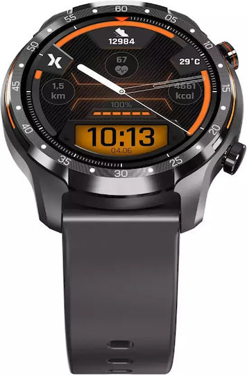 MaxCom FW01 Uran Edelstahl 48mm Smartwatch mit Pulsmesser (Schwarz)