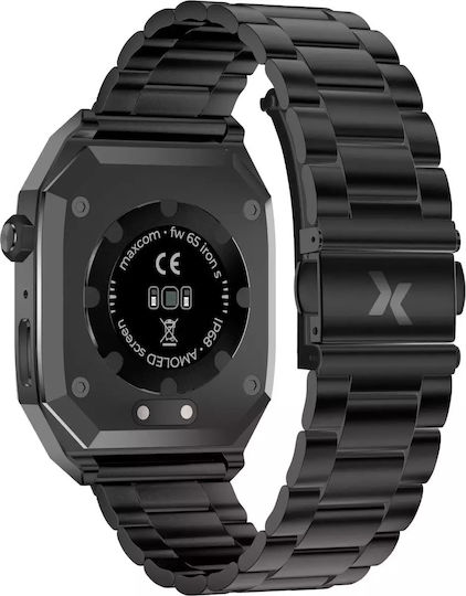 MaxCom FW65 Iron S 55mm Smartwatch with Heart Rate Monitor (Black)