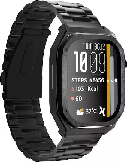 MaxCom FW65 Iron S 55mm Smartwatch with Heart Rate Monitor (Black)