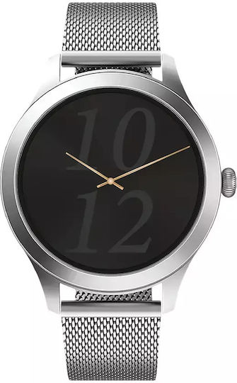 MaxCom FW44 2 Stainless Steel 46mm Smartwatch με SIM και Παλμογράφο (Ασημί)