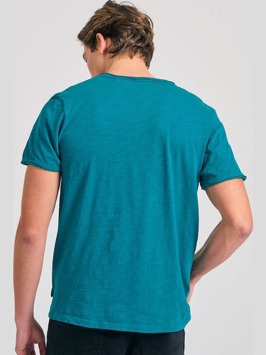 Funky Buddha T-shirt Πετρόλ Funky Buddha T-shirt Πετρόλ