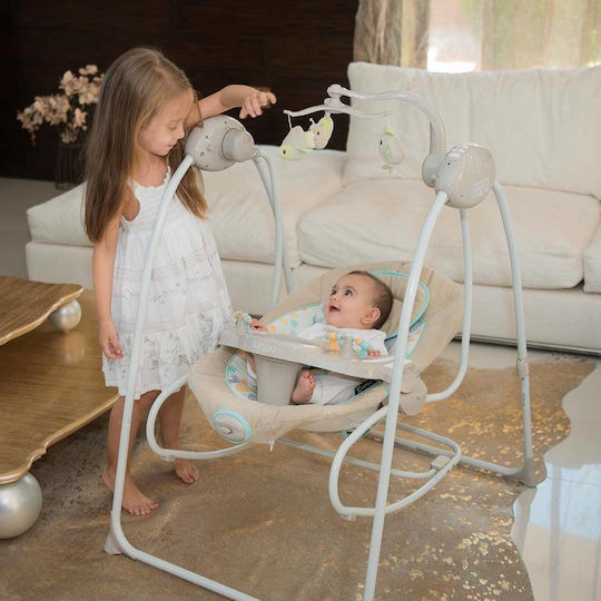 Lorelli Electric Baby Relax Swing Tango with Music and Vibration Beige for Child up to 9kg