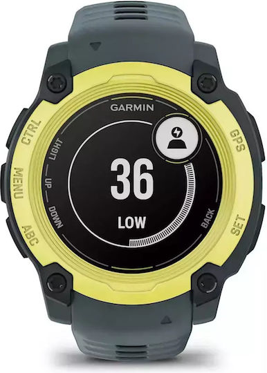 Garmin Instinct E 40mm Αδιάβροχο Smartwatch με Παλμογράφο (Electric Lime with Twilight Band)