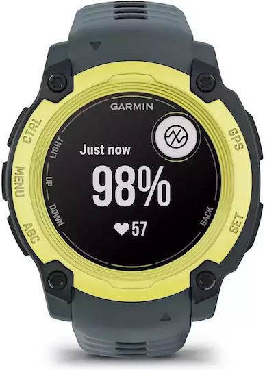 Garmin Instinct E 40mm Αδιάβροχο Smartwatch με Παλμογράφο (Electric Lime with Twilight Band)