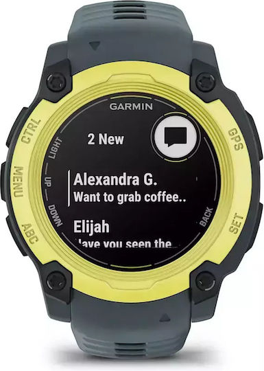 Garmin Instinct E 40mm Αδιάβροχο Smartwatch με Παλμογράφο (Electric Lime with Twilight Band)