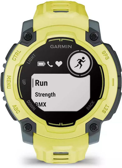 Garmin Instinct E 45mm Waterproof Smartwatch with Heart Rate Monitor (Electric Lime with Electric Lime Band)