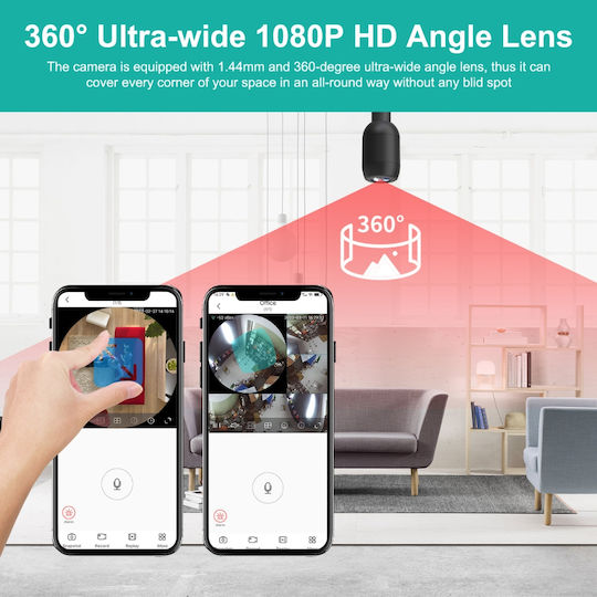 360° Flexible Spy Ip Camera Wifi Two-way Audio Motion Sensor App Notifications 5 Hours Battery Life