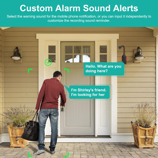 360° Flexible Spy Ip Camera Wifi Two-way Audio Motion Sensor App Notifications 5 Hours Battery Life