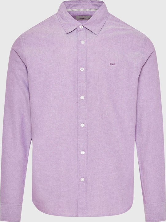 Long-sleeved Cotton Shirt Lilacc