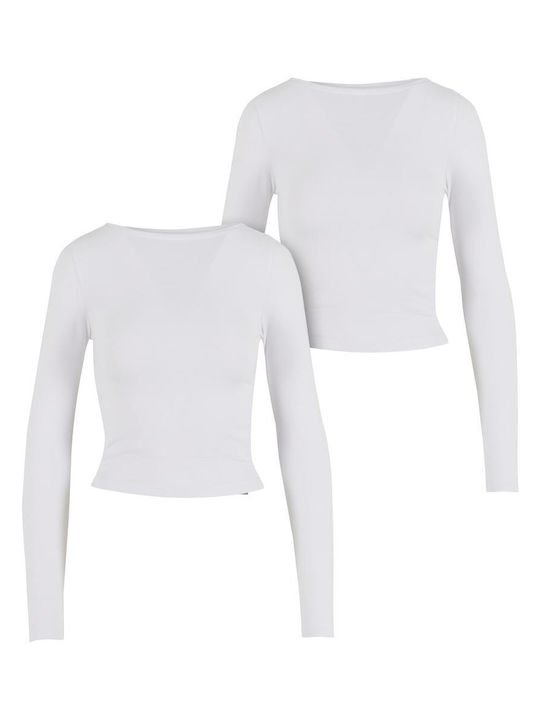 Baumwolle Damen T-Shirts White 2Pack