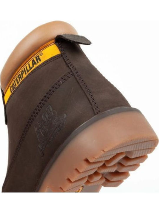 Leather Kids Boots with Zipper Brown