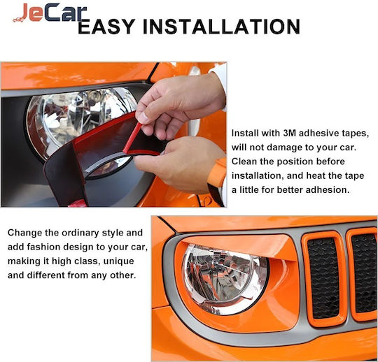 Decorative Front Grille Light Covers Bumper Jeep Renegade 2019-2022 Aif107