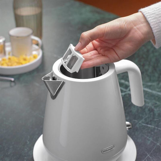 De'Longhi Eclettica Βραστήρας 1.7lt 2000W Λευκός