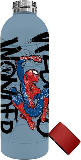 Kids Euroswan Sticlă Pentru Copii Din Oțel Inoxidabil Spiderman Albastră 500ml